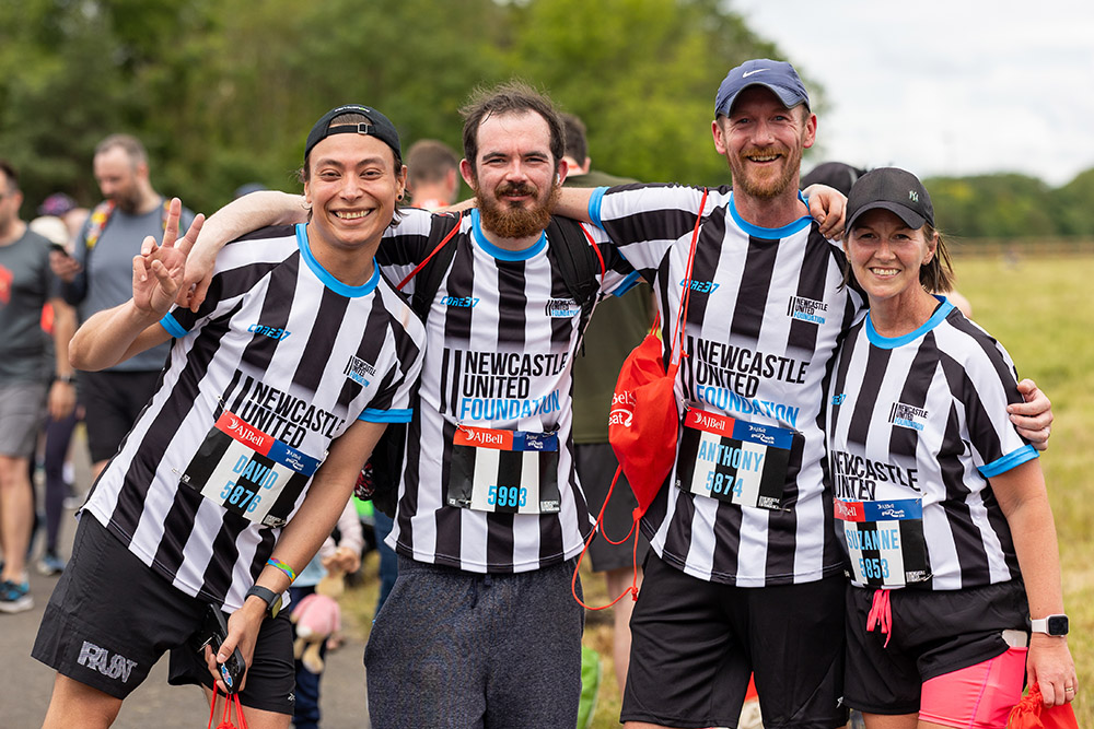 Great North 10k participants taking part for the Newcastle United Foundation