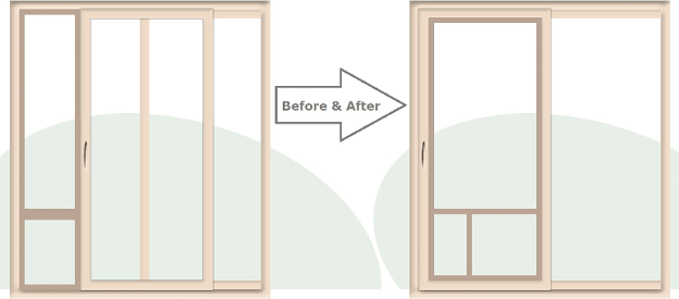 Through the glass vs. Patio Panel